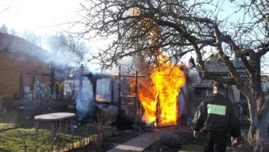 Oddział Prawobrzeże SM - pożar altany