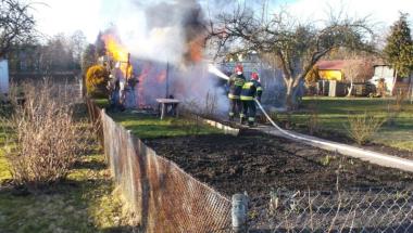 Oddział Prawobrzeże SM - pożar altany