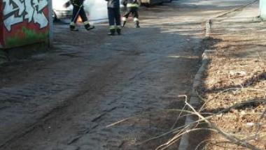 Oddział Zachód SM - pożar samochodu