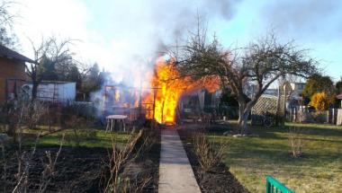 Oddział Prawobrzeże SM - pożar altany