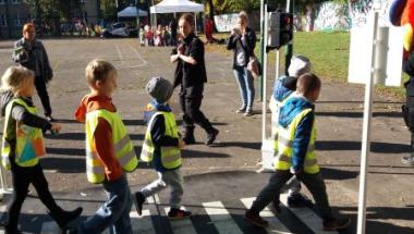 Strażnik Gryfuś uczy najmłodszych "ABC ruchu drogowego"