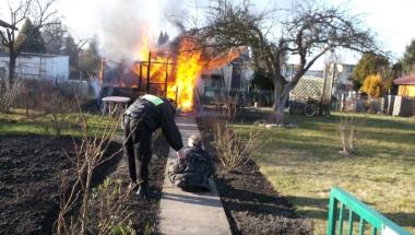 Oddział Prawobrzeże SM - pożar altany