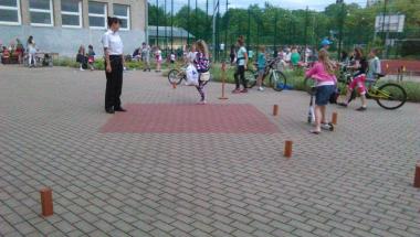 Rowerowy tor przeszkód - festyn SP 69