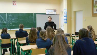 "Nikotyna legalny narkotyk" - prelekcje w Gim. 29