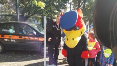 Strażnik Gryfuś uczy najmłodszych "ABC ruchu drogowego"