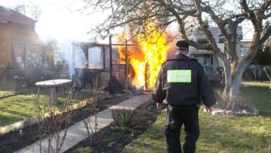 Oddział Prawobrzeże SM - pożar altany