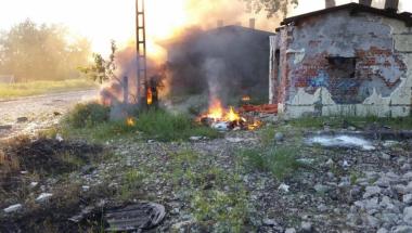 Oddział Północ SM - pożar przy ulicy Nocznickiego