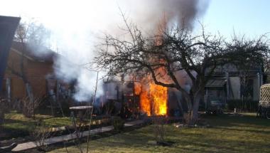 Oddział Prawobrzeże SM - pożar altany