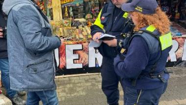 Kontrole stoisk z fajerwerkami ,wspólne działania– PSP, Policji i Straży Miejskiej
