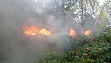 Strażnicy miejscy ujawnili pożar na ulicy Granitowej